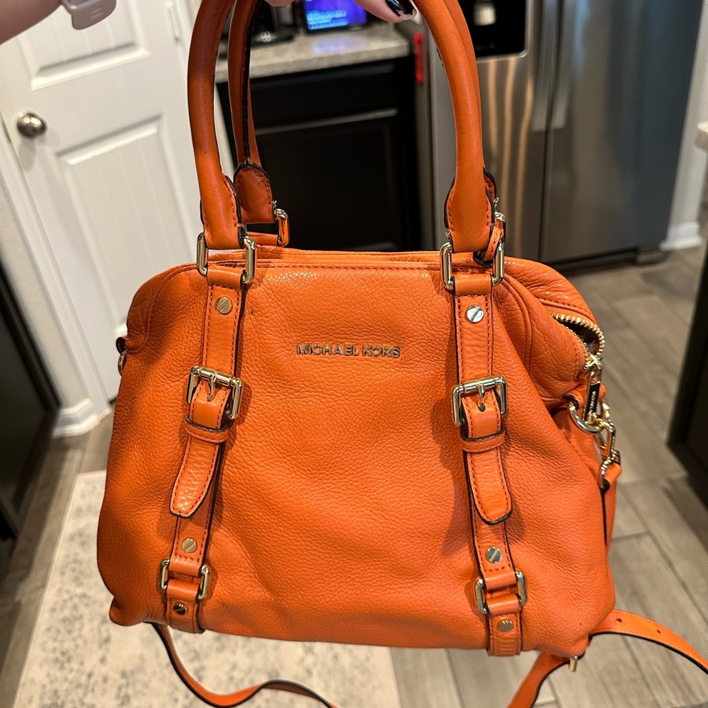 Orange Michael Kors purse